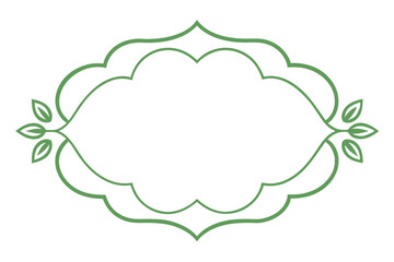 Vector floral frame with a vintage round flower border design, perfect for wedding invitations or decorative labels