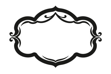 Vintage ornate floral frame vector set on white, black, or wall backgrounds, perfect for antique design and decoration