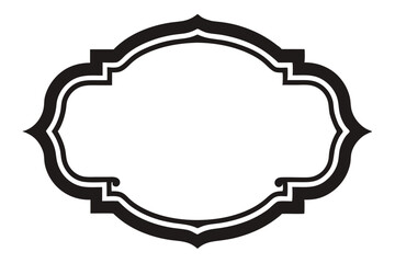 Decorative vintage vector frame featuring a blank round border adorned with flowers and leaves