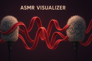 Velvet soundwaves and asmr vibes with minimalist style for audio visualizer