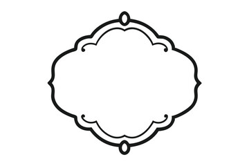 Abstract vector illustration of a hand-drawn speech bubble cloud icon, symbolizing communication and thought