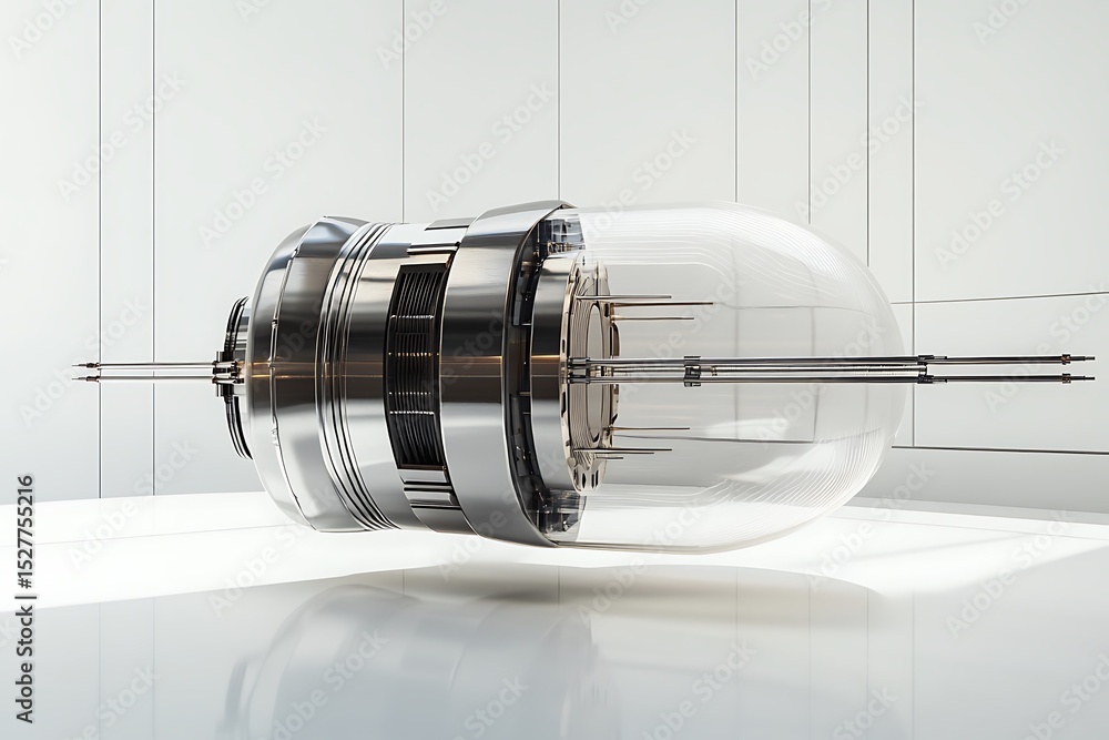Poster adjustable features built into a cylindrical technology object.