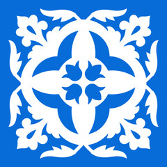 Ceramic Style Kitchen Wall Stencil - Georgian Decorative Tile