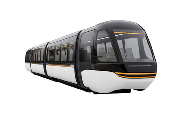 Train with a white and black color scheme