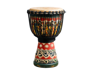 Hand-painted drum for music and cultural events, cut out transparent