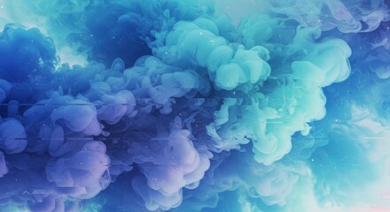 Ethereal Nebula: A Mint and Purple Cosmos - Abstract swirling clouds of mint and purple, symbolizing dreams, imagination, infinity, mystery, and serenity