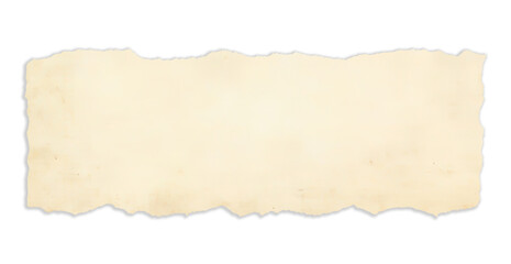 Torn Beige Paper and Rough Edges, Vintage Ripped Paper Strip and Texture, Old Note Background