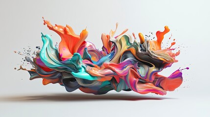 Abstract colorful paint splash