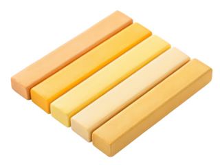 Yellow ochre pastels png art supplies png drawing chalk sticks png earth tone color tools png transparent background image