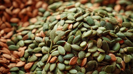 Close-up Bottle Gourd Seeds Pile
