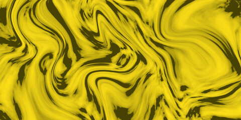 Fototapeta premium Abstract swirling yellow and dark green marble texture background image