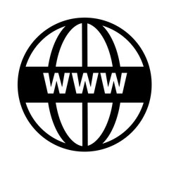 World Wide Web, www, globe — flat vector icon