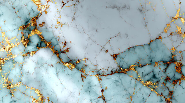 abstract marble texture with gold veins flowing through blue surface. luxury background design, elegant pattern for interior decor, wallpaper, art, design, gemstone or precious stone