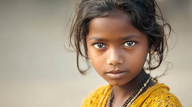 Young Indian girl with necklace and bangles in Raxaul, India