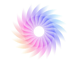 Color abstract swirl with halftone effect — elegant jpg dynamic design for cosmetics, textiles,...