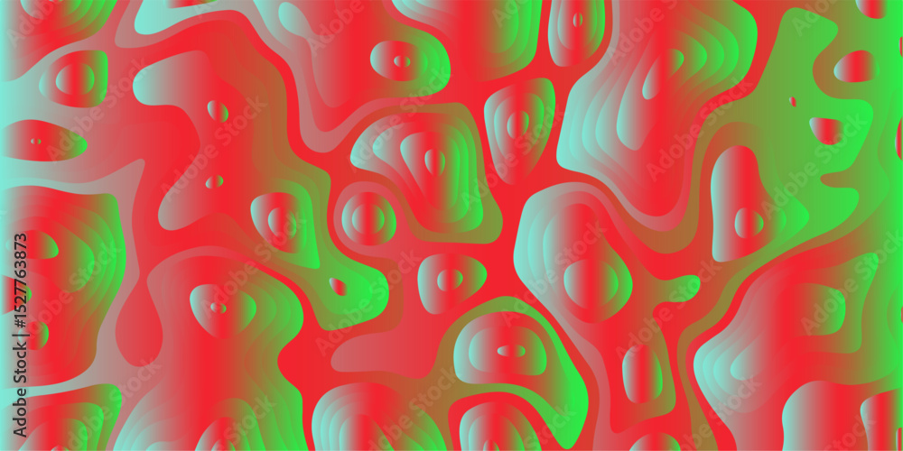 Aufkleber abstract colorful gradient background of fluid organic shapes in red green and teal for modern desig