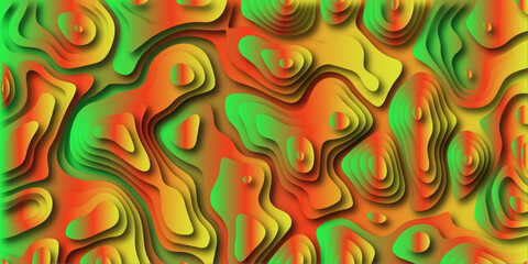 Abstract gradient background with layered 3d effect displaying green yellow and orange hues perfect for creative projects and graphic design needs