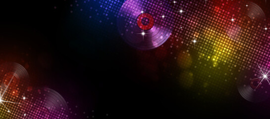 bright colorful party banner