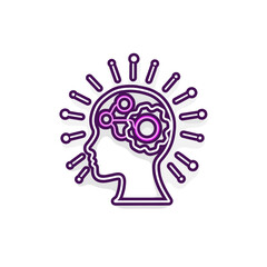 Abstract brain with gears illustrating concepts of explainable AI  