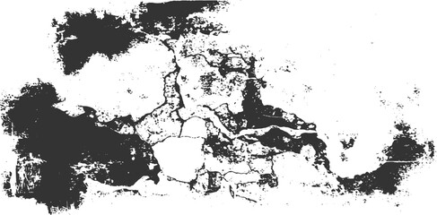Horizontal crack pattern with grungy decay and textured damage in black and white perfect for minimal overlays antique textures or abstract concrete design surfaces