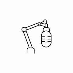 bendable microphone icon sign vector