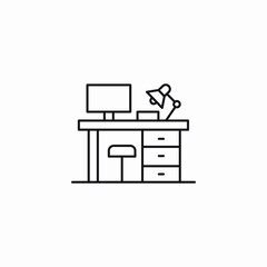 office setup icon sign vector