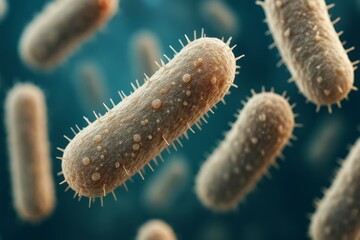 Fototapeta premium bacteria under microscope