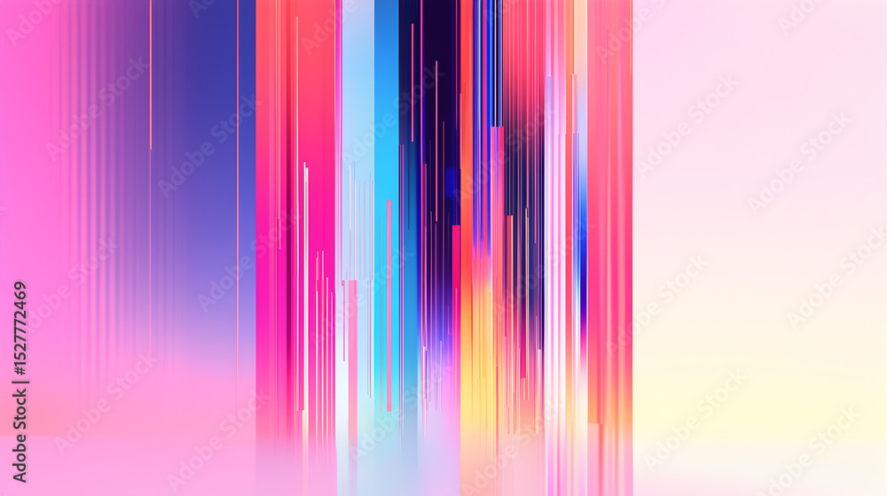 Poster colorful vertical lines: a striking display of vibrant vertical lines cascading downwards in a dynam