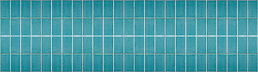 Turquoise aquamarine blue, texture of modern vintage retro wall tile, porcelain stoneware, glossy glazed tile slips - Tiles background, seamless pattern