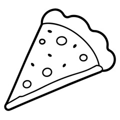 Pipizza vector line art on white background