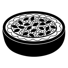Sushi vector Silhouette on white background 