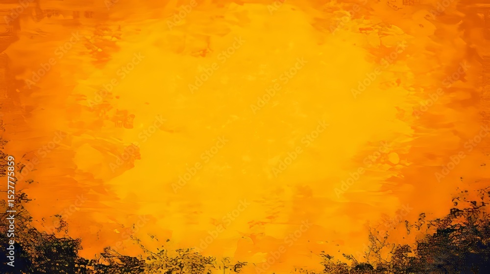 Poster abstract backdrop featuring warm gradient with distressed orange and yellow textured surface