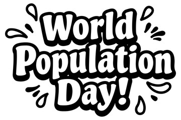 Fototapeta premium World Population Day graphic design with no people or place. Bold text with stylized graphic elements. Celebratory event. graphic design. stock photo for World Population Day.