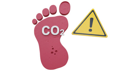 Isolated CO2 Footprint Symbol
