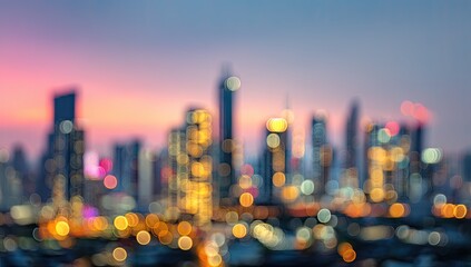Blurred cityscape at twilight (1)