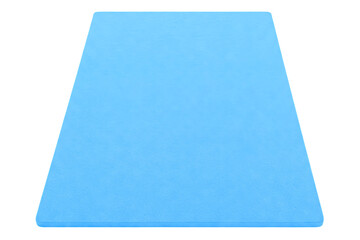 Flat yoga mat designed for comfort during workouts isolated on a transparent background
