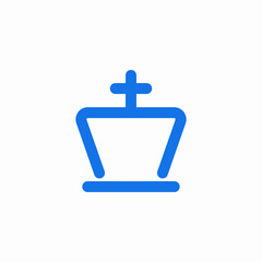 king chess icon sign vector