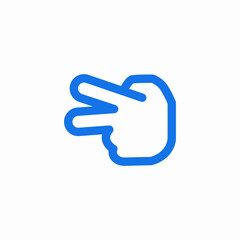 scissor cut gesture icon sign vector