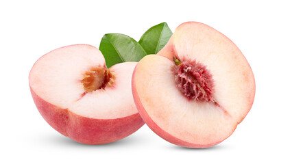 Pink Peach isolated on transparent png (Image from camera)