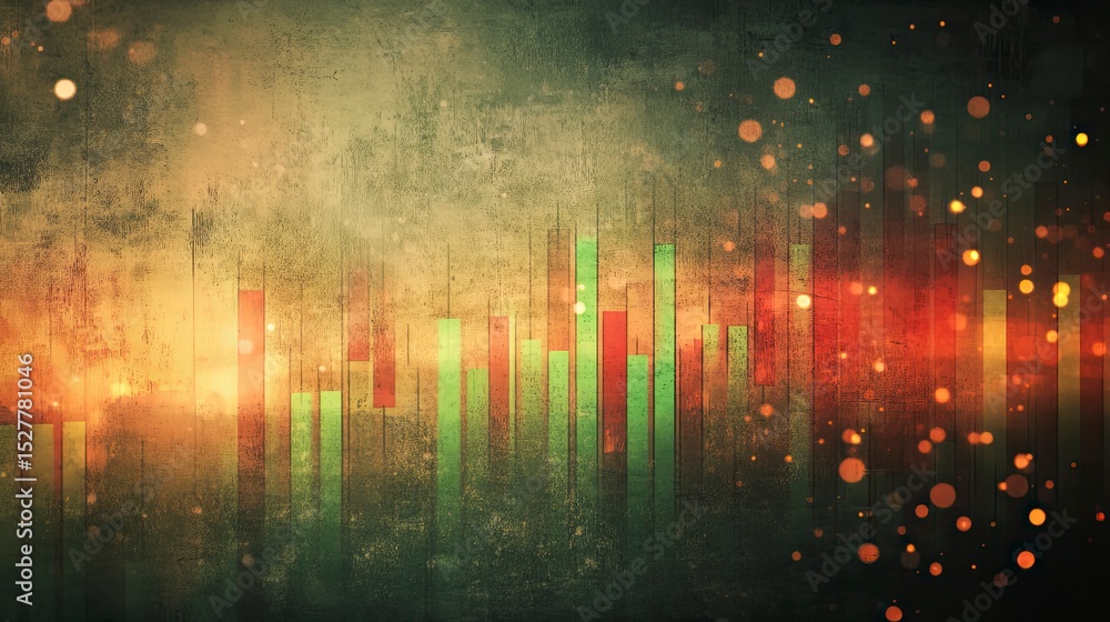 Poster abstract graphic with textured background and vertical bars