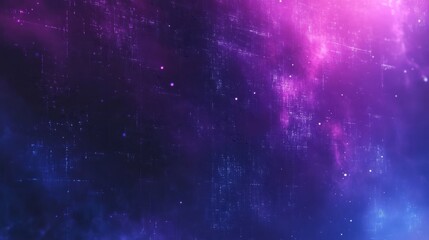 Naklejka premium Ethereal Digital Space with Flowing Data and Glowing Blue and Purple Particles in Motion