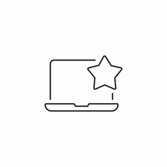 highly rated laptop web application icon sign vector