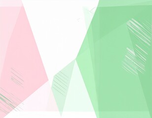 White pink and green structured geometric background