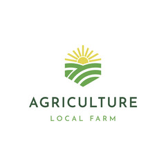Good quality organic farm or ranch abstract logo template design.