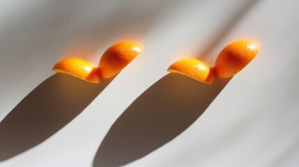 Orange segments, artful arrangement