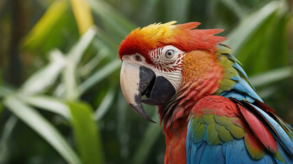 Obraz premium red and yellow macaw