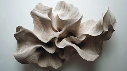 Abstract sculpted form, flowing organic shapes