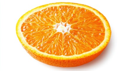 Juicy orange slice close-up