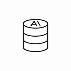 ai database icon sign vector