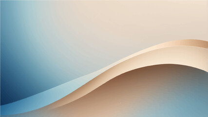 Abstract minimalist Artwork Featuring Smooth Gradient From Blue To Beige. © FANUSH